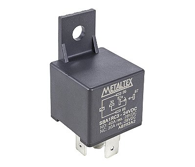 SBA1RC3 RELÉ AUTOMOTIVO COM ABA DE FIXAÇÃO 1REV 24VCC 40A I07782 METALTEX