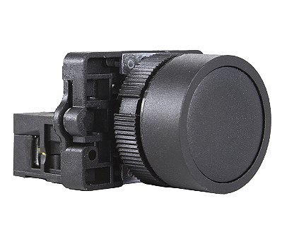 P20AFR-B-1B PULSADOR FACEADO 22MM PLÁSTICO PRETO 1NB METALTEX