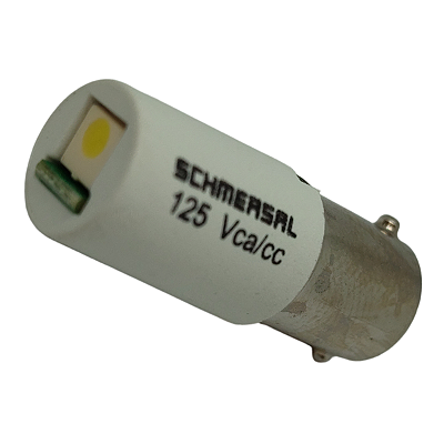 S1LS/10 125VCA/CC BA9S SINALIZADOR 1 LED SMD ALTO BRILHO BRANCO 19177810 SCHMERSAL