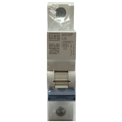 MDWP-C16-1 MINI DISJUNTOR CURVA C 1 PÓLO 16A 15265681 WEG