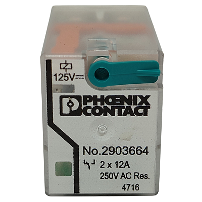 REL-IR2/LDP-125DC/2X21 RELÉ INDUSTRIAL PLUGÁVEL 125 V DC 2903664 PHOENIX CONTACT