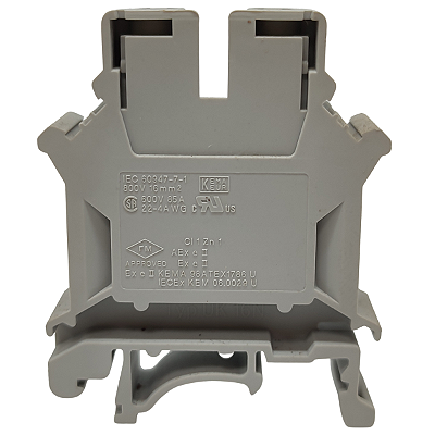 UK 16 N BORNE CONECTOR DE PASSAGEM CONEXÃO PARAFUSO CINZA 3006043 PHOENIX CONTACT