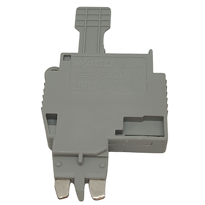 2004-911 CONECTOR FUSÍVEL COM ABA PARA FUSÍVEIS MINIATURA MÉTRICOS 5X20 E 5X25 WAGO