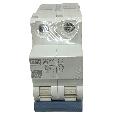 MDWP-C10-2 MINI DISJUNTOR CURVA C 10A 2 PÓLOS 15265721 WEG