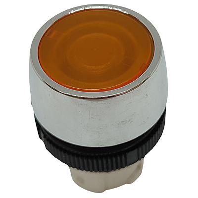 B2/14 BOTÃO 22MM ARO CROMADO FACEADO AMARELO 13001014 SCHMERSAL