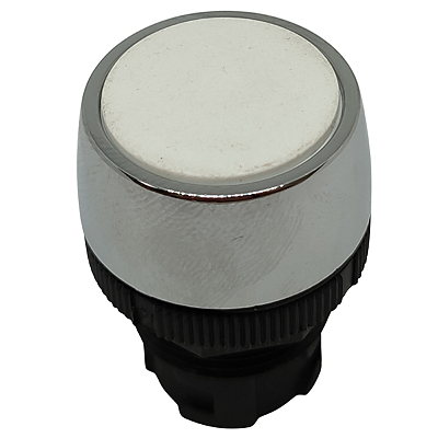 B2/02 BOTÃO 22MM ARO CROMADO FACEADO BRANCO 13001002 SCHMERSAL