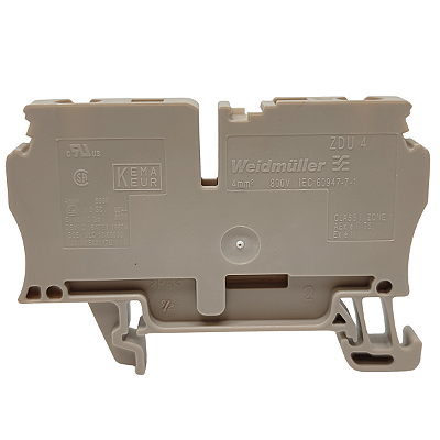 ZDU 4 WEMID CONECTOR DE PASSAGEM 4MM² 800V 32A BEGE ESCURO 1632050000 WEIDMULLER