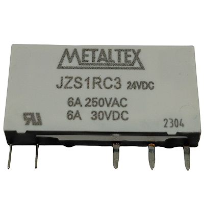 JZS1RC3 RELÉ MINIATURA DE POTÊNCIA 1REV 24 VCC 6A TERMINAL PARA PCI I21575 METALTEX