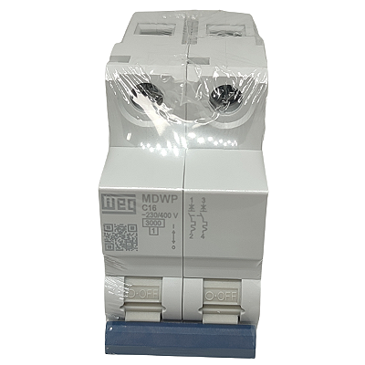 MDWP-C16-2 MINI DISJUNTOR CURVA C 16A BIPOLAR 15265722 WEG