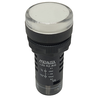L20-B2-RG SINALEIRO 22MM LED BICOLOR VERMELHO/VERDE 220VCA I26014 METALTEX