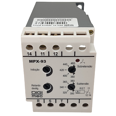 MPX-93 380VCA SUPERVISOR DE REDE TRIFÁSICA 1 SAÍDA DIGIMEC