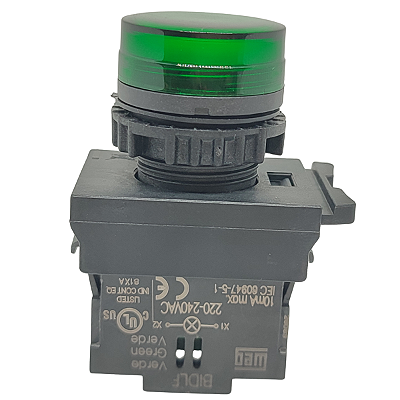 CSW-SD2-FD66-3VF SINALEIRO DIFUSO VERDE 22MM DE RESINA TERMOPLÁSTICA 220-240V 50/60HZ 12923059 WEG