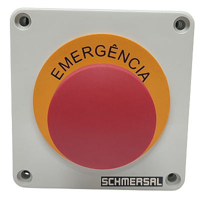 CX ABS 80X82X55 CAIXA TERMOPLÁSTICA ABS MONTADA COM BOTÃO DE EMERGÊNCIA 168228 SCHMERSAL