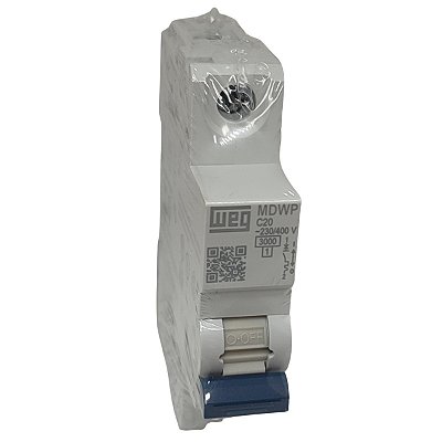 MDWP-C20-1 MINI DISJUNTOR 20A 1 PÓLO CURVA C 15265683 WEG