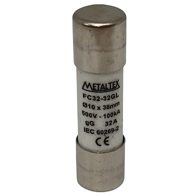 FC32-32GL FUSÍVEL CILÍNDRICO 10X38MM 32A GL/GG I23425 METALTEX