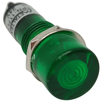 TPN-117LG SINALIZADOR LED 11MM 24VCA/CC VERDE I19907 METALTEX