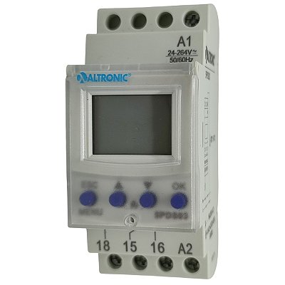 PDS-03MG-24/264VCA/VCC- 50P PROGRAMADOR HORÁRIO DIÁRIO SEMANAL DIGITAL 1 SPDT 50 PROGRAMAS ALTRONIC