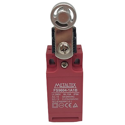 FS9604-1A1B CHAVE FIM DE CURSO PLÁSTICA ATUADOR ALAVANCA COM ROLETE I28485 METALTEX