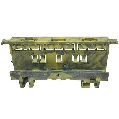 221-500/000-053 SUPORTE PARA FAMÍLIA 221 FIXAÇÃO EM TRILHO DIN CINZA ESCURO-AMARELO WAGO