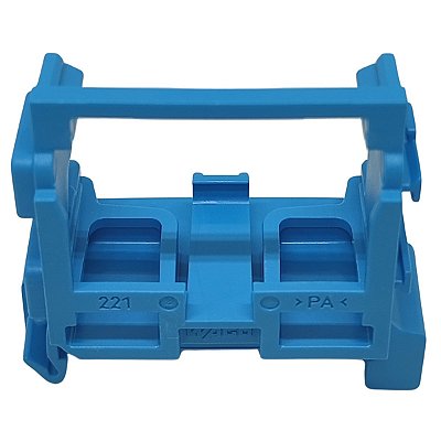 221-549/002-006 SUPORTE PARA FIXAÇÃO EM TRILHO DIN LINHA 221 DE 10 VIAS 4MM² AZUL WAGO