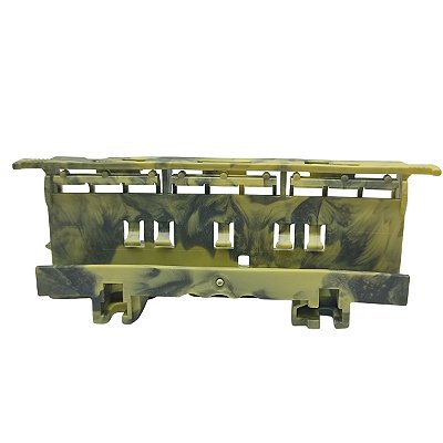 221-510/000-053 SUPORTE PARA FAMÍLIA 221 PARA 6MM² PARA FIXAÇÃO EM TRILHO DIN CINZA ESCURO-AMARELO WAGO