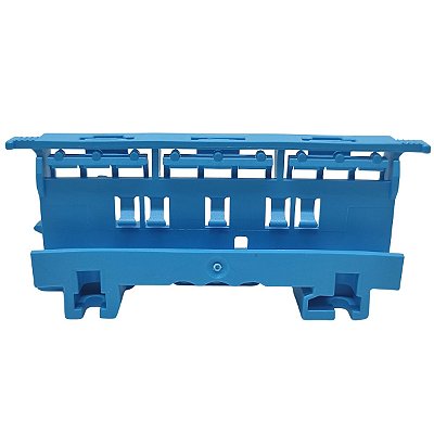 221-500/000-006 SUPORTE PARA FAMÍLIA 221 PARA 4MM² PARA FIXAÇÃO EM TRILHO DIN AZUL WAGO
