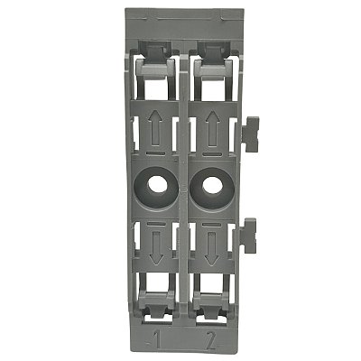 221-2522 BASE DE MONTAGEM PARA 2 CONECTORES INLINE COM ALAVANCA PARA MONTAGEM COM PARAFUSO WAGO
