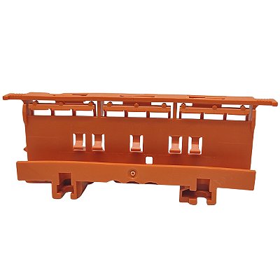 221-510 SUPORTE PARA FAMÍLIA 221 PARA 6MM² PARA FIXAÇÃO EM TRILHO DIN LARANJA WAGO
