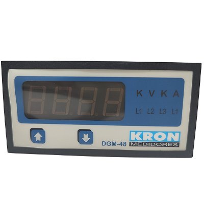 DGM48 AMPERÍMETRO 5A ALIMENTAÇÃO 40 À 300VCA/VCC D03GM48150010 KRON MEDIDORES