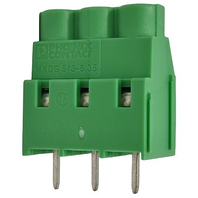 MKDS 5/ 3-6,35 BORNE DE PLACA DE CIRCUITO IMPRESSO VERDE 1714968 PHOENIX CONTACT