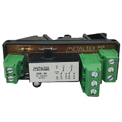 Q2R-24 INTERFACE RELÉ 24VCA/VCC 2 REVERSÍVEIS 5A P09994 METALTEX