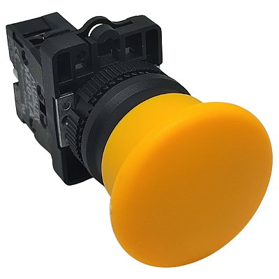 P20AMR-Y-1A PULSADOR COGUMELO 22MM PLÁSTICO AMARELO 1NA I23268 METALTEX