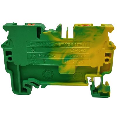 CPG4 BORNE CONECTOR DE PASSAGEM TERRA 4MM² CONEXÃO PUSH-IN CONNECTWELL