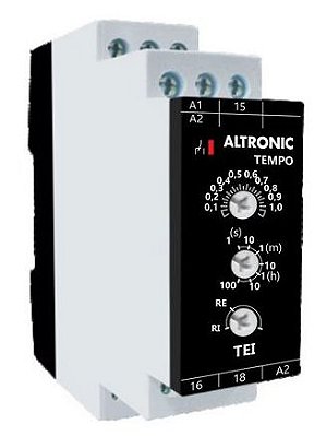 TEI 01-03 MC 24 A 240VCA/VCC RELÉ DE TEMPO MULTI ESCALA ALTRONIC