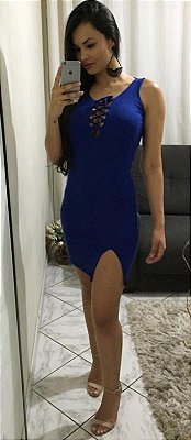 Vestido curto azul