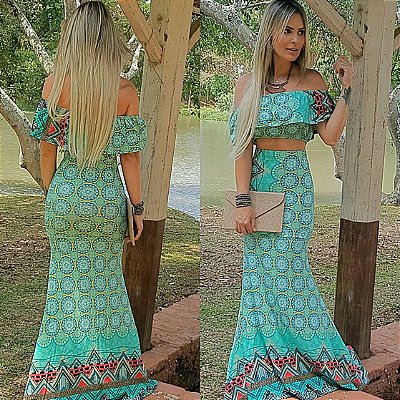 Conjunto estampa green ocean