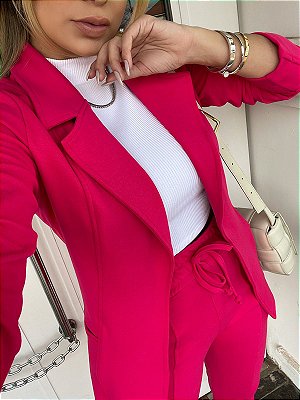 Conjunto blazer e jogger - Pink