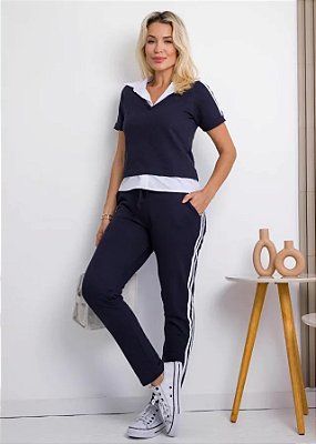 Conjunto Dafne - Azul Marinho