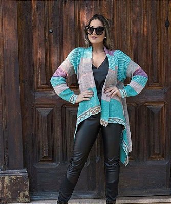 Kimono tricot candy colors