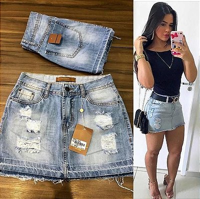 Mini saia jeans maravilhosa