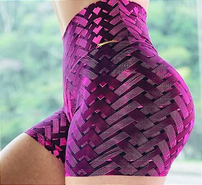 Shorts fitness levanta bum bum estampa IRON 3D - Tamanho único