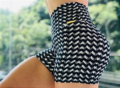 Shorts fitness levanta bumbum estampa 3D hypnotic