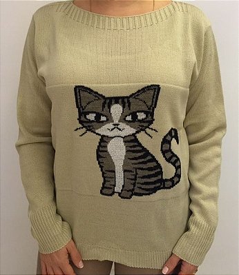 Tricot gatinho bege