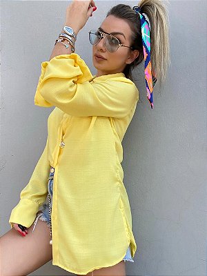 Camisa Alongada - Amarela