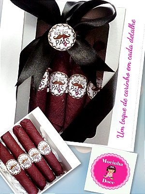 CAIXA DE CHARUTO de Chocolate DIA DOS PAIS Personalizado