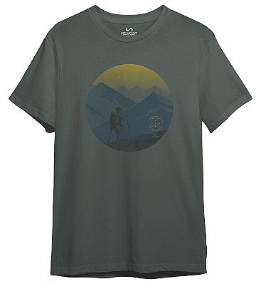 Camiseta Masculina Revost Trekking - Verde musgo