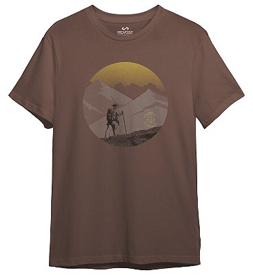 Camiseta Masculina Revost Trekking - Marrom