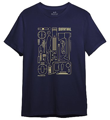 Camiseta Masculina Revost Survival - Marinho