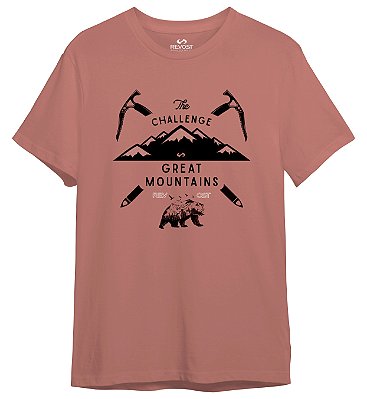 Camiseta Masculina Revost Mountains - Salmão