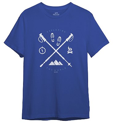 Camiseta Masculina Revost Exploring - Azul